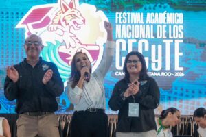 Mara Lezama inaugura en Cancún el Festival Académico Nacional de los CECyTE 2026