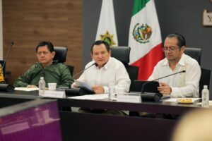 Gobernador Joaquín Díaz Mena encabeza sesión extraordinaria de Protección Civil ante pronóstico de lluvias intensas