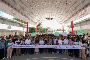 Entrega Mara Lezama nuevo domo en CONALEP Cancún Plantel IV y llama a las juventudes a elegir una vida plena y saludable