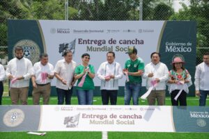 Tecoh estrena nueva cancha deportiva como parte del Renacimiento Maya para transformar espacios públicos y generar bienestar