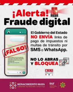 Gobierno del Estado alerta sobre mensajes falsos para el pago de multas e impuestos 