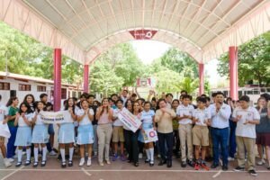 Mara Lezama inaugura domo en secundaria “Ricardo Flores Magón” y exhorta a las juventudes a construir una vida libre de violencia