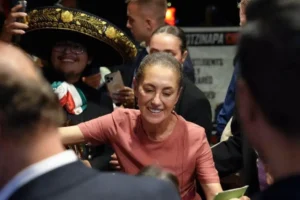 La Presidenta de México, Claudia Sheinbaum Pardo,  llega a Nueva York para estar en la final del Mundial 2026