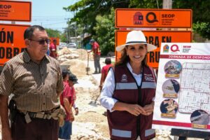 Despliega Mara Lezama programa de atención a desfondes en 8 colonias de Chetumal y resolver un problema de fondo