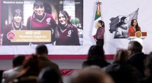 Presidenta Claudia Sheinbaum informa que meta sexenal del Bachillerato Nacional se duplicará a 400 mil nuevos lugares