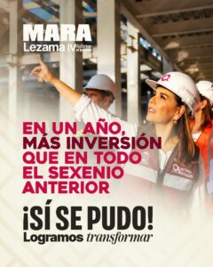 Quintana Roo alcanza en 2026 la mayor inversión pública de su historia reciente: Mara Lezama