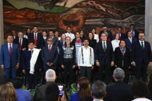 En Ciudad de México, la presidenta Claudia  Sheinbaum Pardo asiste a primer informe de la Suprema Corte de Justicia de la Nación