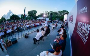 Jorge Sanén rinde cuentas en Cancún y presenta resultados de su Segundo Informe Legislativo